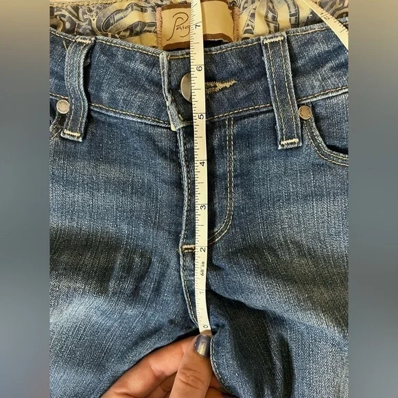 Paige Roxie Crop Skinny Medium Wash Denim Jeans 24 - Picture 11 of 13